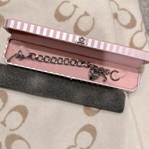 Juicy Couture Starter Heart Silver Charm Bracelet